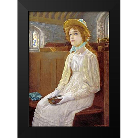 Faith Black Modern Wood Framed Art Print by Hughes, Arthur