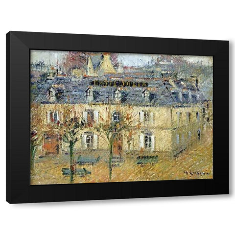 LHotel Julia a Pont-Aven Black Modern Wood Framed Art Print by Loiseau, Gustave