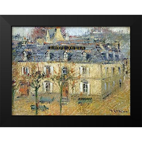 LHotel Julia a Pont-Aven Black Modern Wood Framed Art Print by Loiseau, Gustave