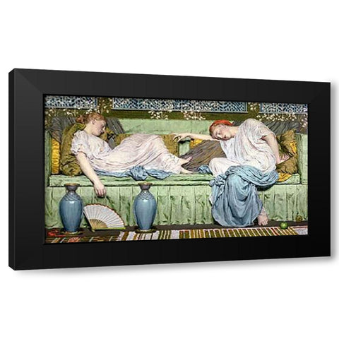 Apples Black Modern Wood Framed Art Print by Moore, Albert Joseph
