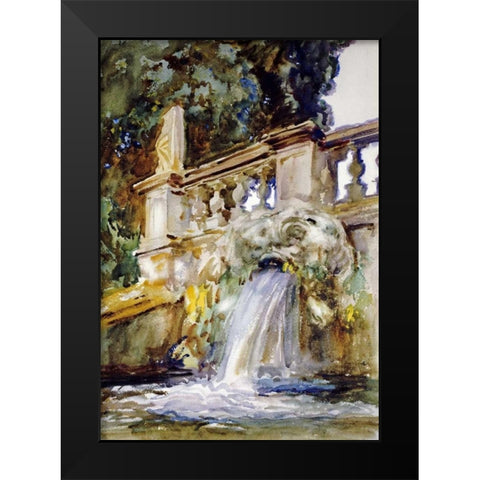 Villa Torlonia, Frascati Black Modern Wood Framed Art Print by Sargent, John Singer