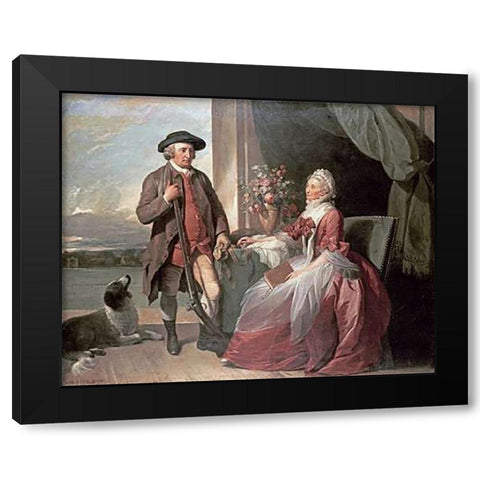 Mr. Robert Grafton Black Modern Wood Framed Art Print with Double Matting by West, Benjamin