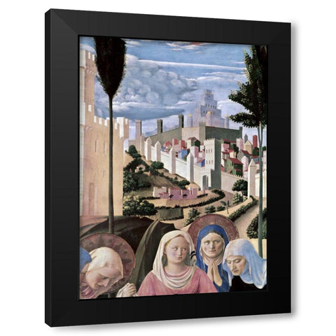Deposition - Detail 3 Black Modern Wood Framed Art Print by Angelico, Fra