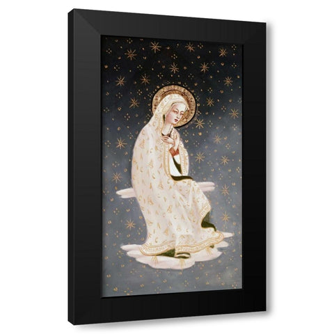 Madonna of The Peace Black Modern Wood Framed Art Print by Angelico, Fra