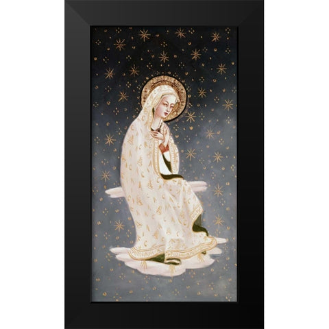 Madonna of The Peace Black Modern Wood Framed Art Print by Angelico, Fra