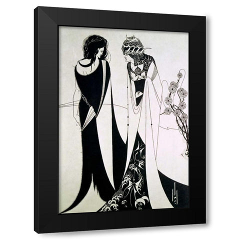 Salome Black Modern Wood Framed Art Print by Beardsley, Aubrey
