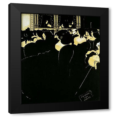 Tristan and Isolde: The Yellow Book Black Modern Wood Framed Art Print by Beardsley, Aubrey