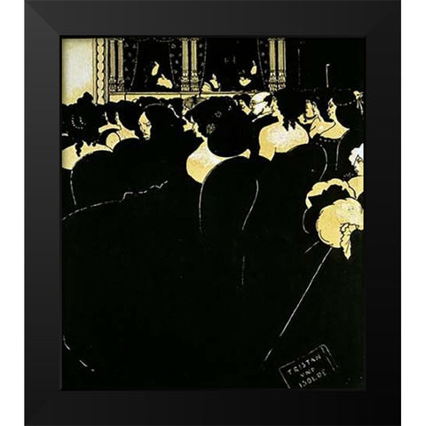 Tristan and Isolde: The Yellow Book Black Modern Wood Framed Art Print by Beardsley, Aubrey