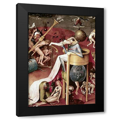 Garden of Earthly Delights - Detail #10 Black Modern Wood Framed Art Print by Bosch, Hieronymus