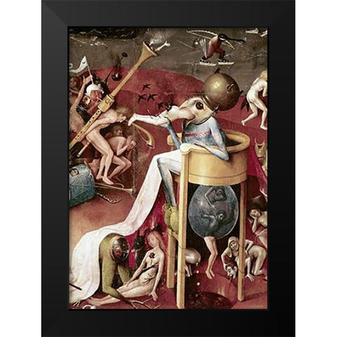 Garden of Earthly Delights - Detail #10 Black Modern Wood Framed Art Print by Bosch, Hieronymus