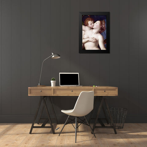 ExVintageure of Luxury - Detail Black Modern Wood Framed Art Print by Bronzino, Agnolo