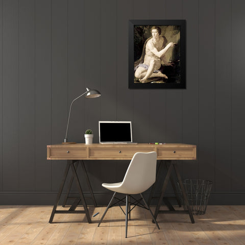 St. John The Baptist Black Modern Wood Framed Art Print by Bronzino, Agnolo