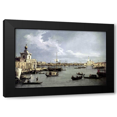 In Venice Black Modern Wood Framed Art Print with Double Matting by Canaletto