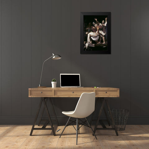 DeVintageition Black Modern Wood Framed Art Print by Caravaggio