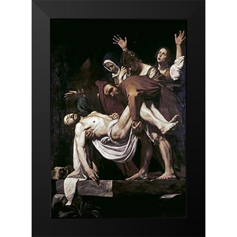 DeVintageition Black Modern Wood Framed Art Print by Caravaggio