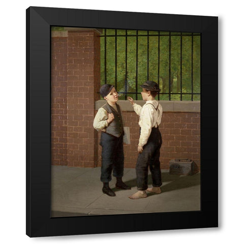 Negotiation Black Modern Wood Framed Art Print by Carr, Samuel S