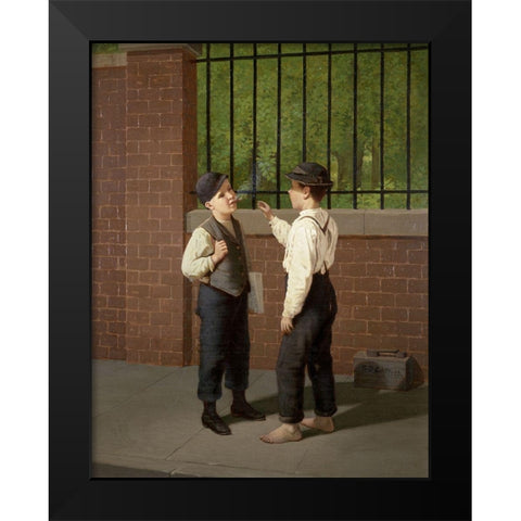 Negotiation Black Modern Wood Framed Art Print by Carr, Samuel S