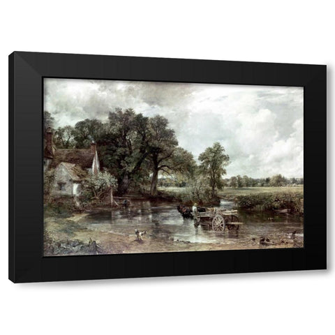 Haywain Black Modern Wood Framed Art Print by Constable, John