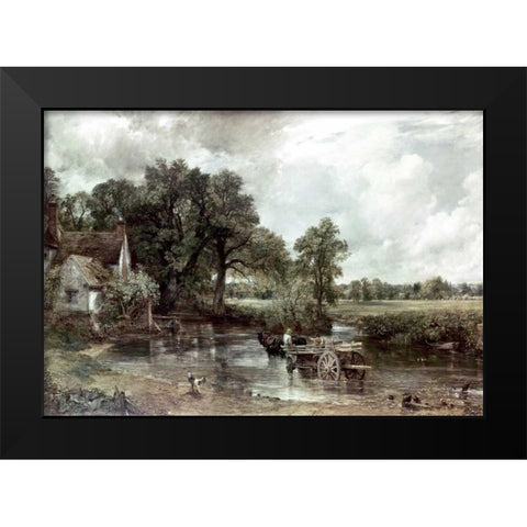Haywain Black Modern Wood Framed Art Print by Constable, John