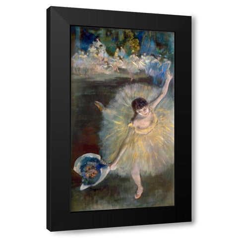 End of the Arabesque, c. 1877 Black Modern Wood Framed Art Print by Degas, Edgar