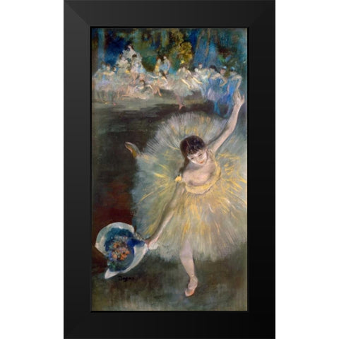 End of the Arabesque, c. 1877 Black Modern Wood Framed Art Print by Degas, Edgar