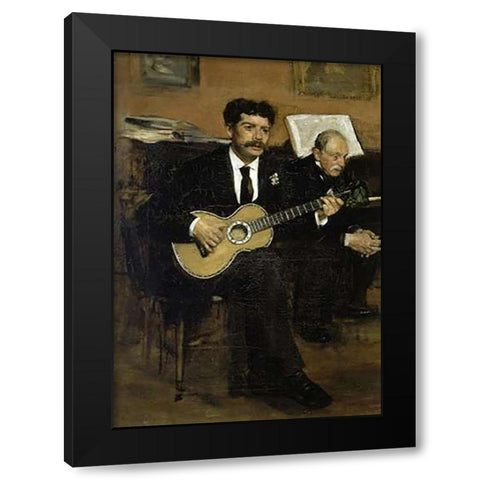 Lorenzo Pagans and Auguste De Gas Black Modern Wood Framed Art Print with Double Matting by Degas, Edgar