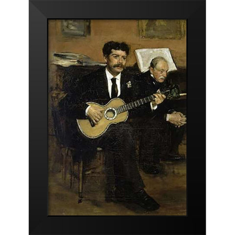 Lorenzo Pagans and Auguste De Gas Black Modern Wood Framed Art Print by Degas, Edgar