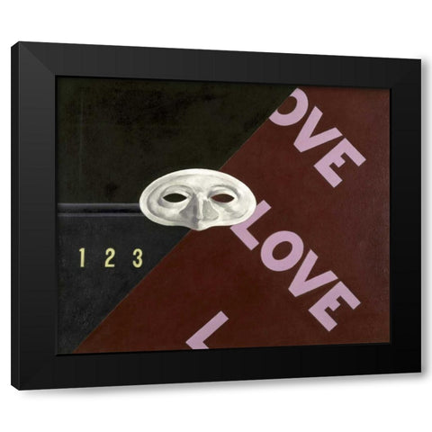 Love, Love, Love Black Modern Wood Framed Art Print with Double Matting by Demuth, Charles