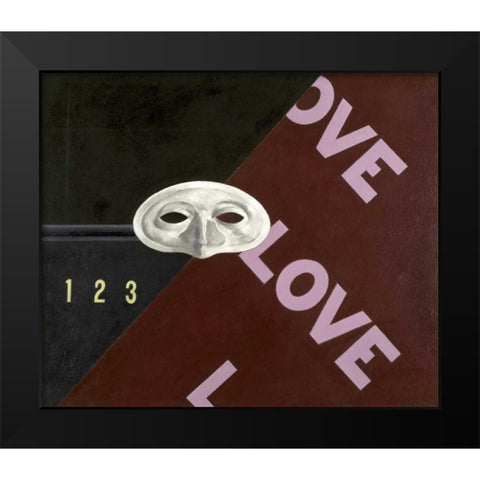 Love, Love, Love Black Modern Wood Framed Art Print by Demuth, Charles
