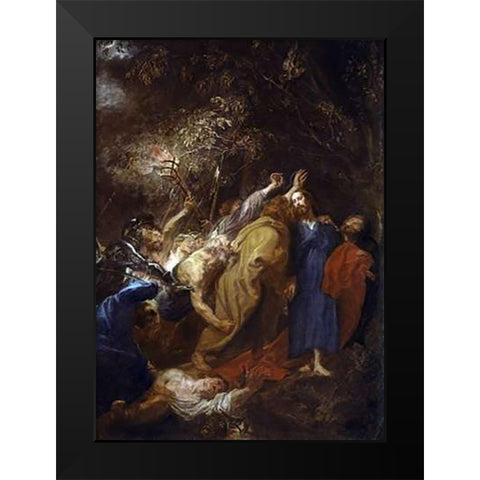 Taking of Museumist Black Modern Wood Framed Art Print by Van Dyck, Anthony
