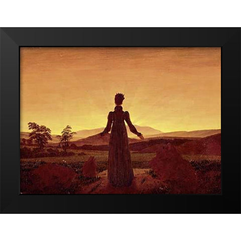 Morning Light Black Modern Wood Framed Art Print by Friedrich, Caspar David