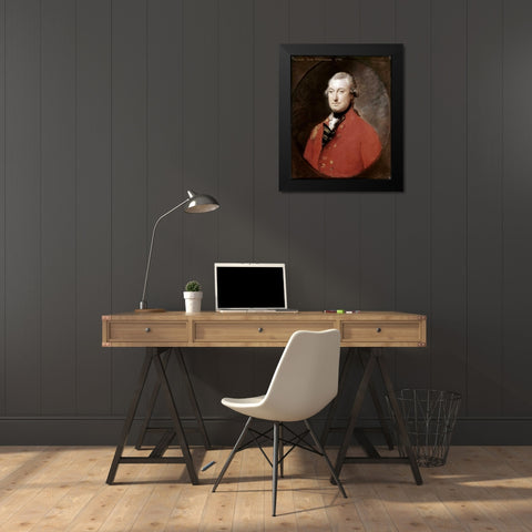 Charles Cornwallis Black Modern Wood Framed Art Print by Gainsborough, Thomas