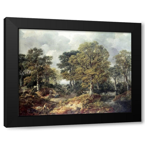 Gainsboroughs Forest Black Modern Wood Framed Art Print with Double Matting by Gainsborough, Thomas