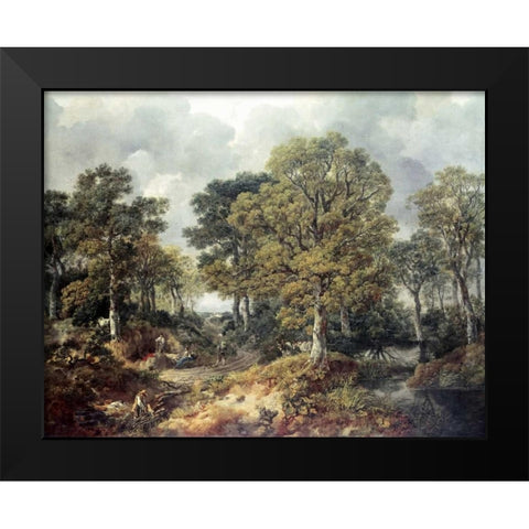 Gainsboroughs Forest Black Modern Wood Framed Art Print by Gainsborough, Thomas