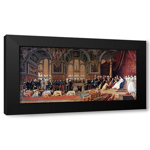 Reception of The Siamese Ambassadors Black Modern Wood Framed Art Print by Gerome, Jean Leon