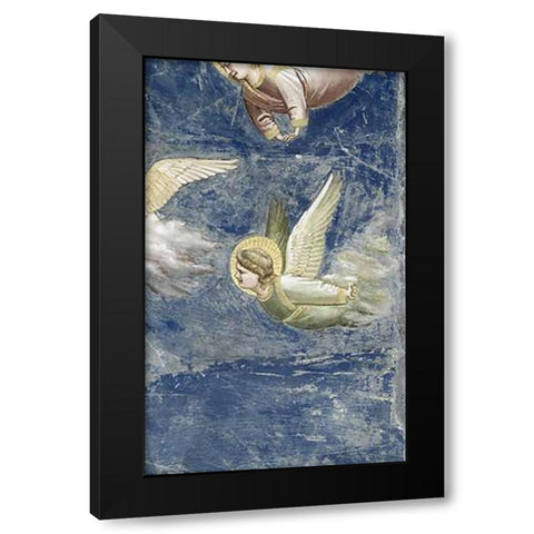 Crucifixion - Detail Black Modern Wood Framed Art Print with Double Matting by Giotto