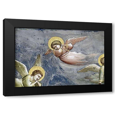 Lamentation (Detail) Black Modern Wood Framed Art Print by Giotto