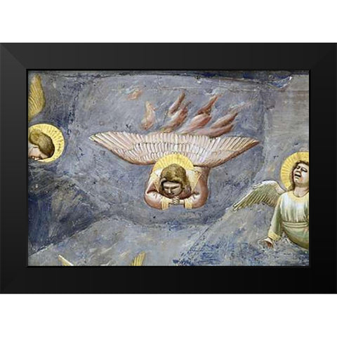 Lamentation (Detail) Black Modern Wood Framed Art Print by Giotto