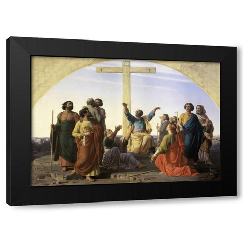 Dispersion of The Apostles Black Modern Wood Framed Art Print with Double Matting by Gleyre, Charles