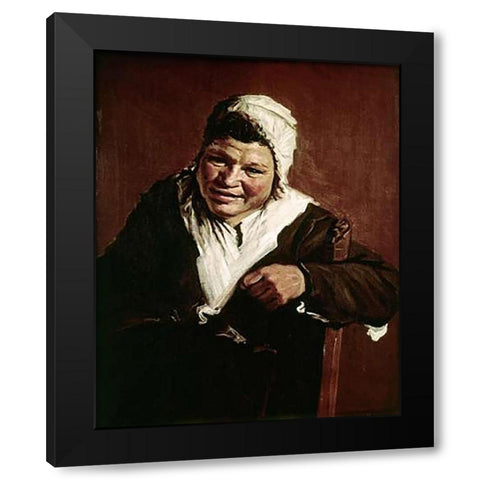 Hille Bobbe Black Modern Wood Framed Art Print by Hals, Frans