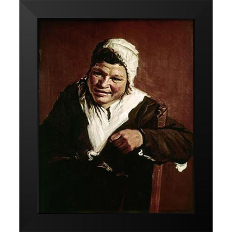 Hille Bobbe Black Modern Wood Framed Art Print by Hals, Frans