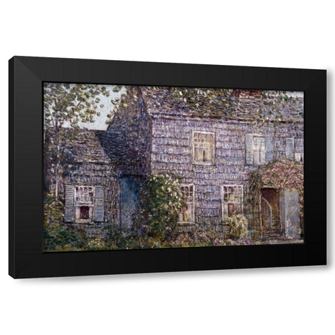 Hutchison House, East Hampton, Long Island Black Modern Wood Framed Art Print with Double Matting by Hassam, Childe