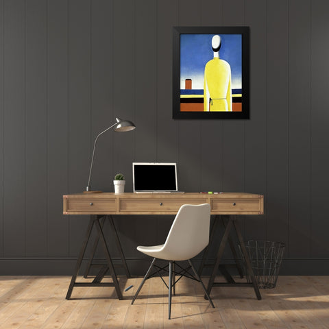 Complicated Anticipation Black Modern Wood Framed Art Print by Malevich, Kazimir