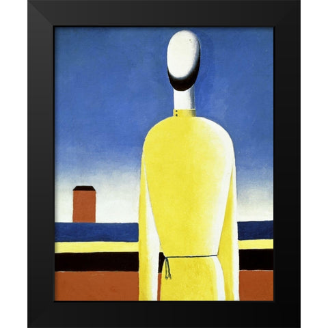 Complicated Anticipation Black Modern Wood Framed Art Print by Malevich, Kazimir