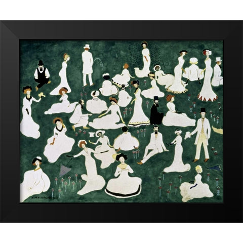 Recovery of a Society Black Modern Wood Framed Art Print by Malevich, Kazimir