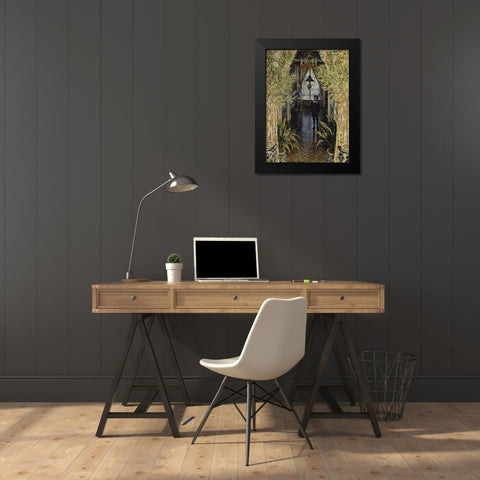 A Corner of the Apartment Black Modern Wood Framed Art Print by Monet, Claude