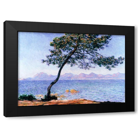 Cap dAntibes Black Modern Wood Framed Art Print with Double Matting by Monet, Claude