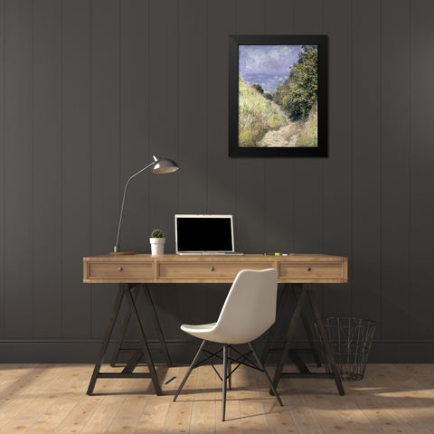 Chemin de la Cavee, Pourville Black Modern Wood Framed Art Print by Monet, Claude