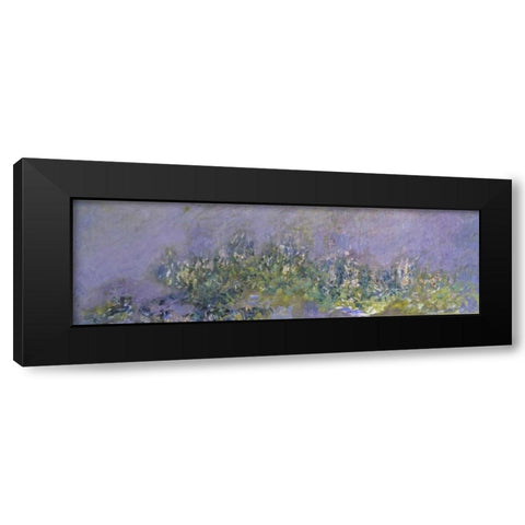 Glycines - Wisteria Black Modern Wood Framed Art Print with Double Matting by Monet, Claude
