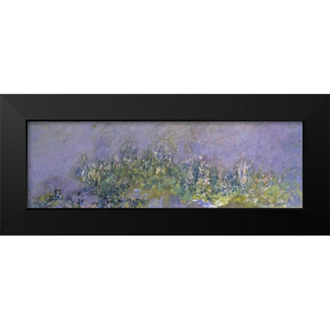 Glycines - Wisteria Black Modern Wood Framed Art Print by Monet, Claude